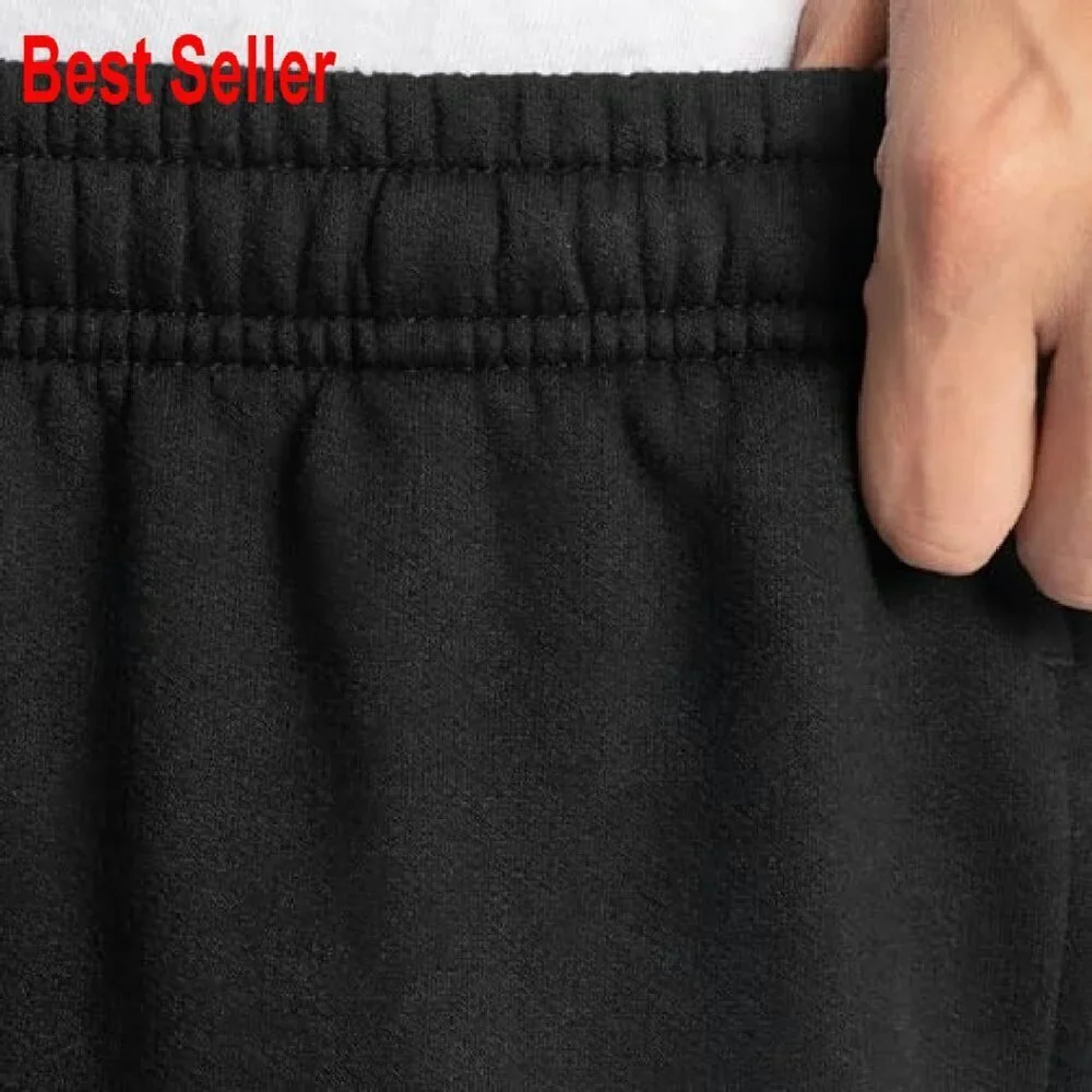Relaxed Fit Fleece Sweatpants with Pockets Moisture Wicking Comfort